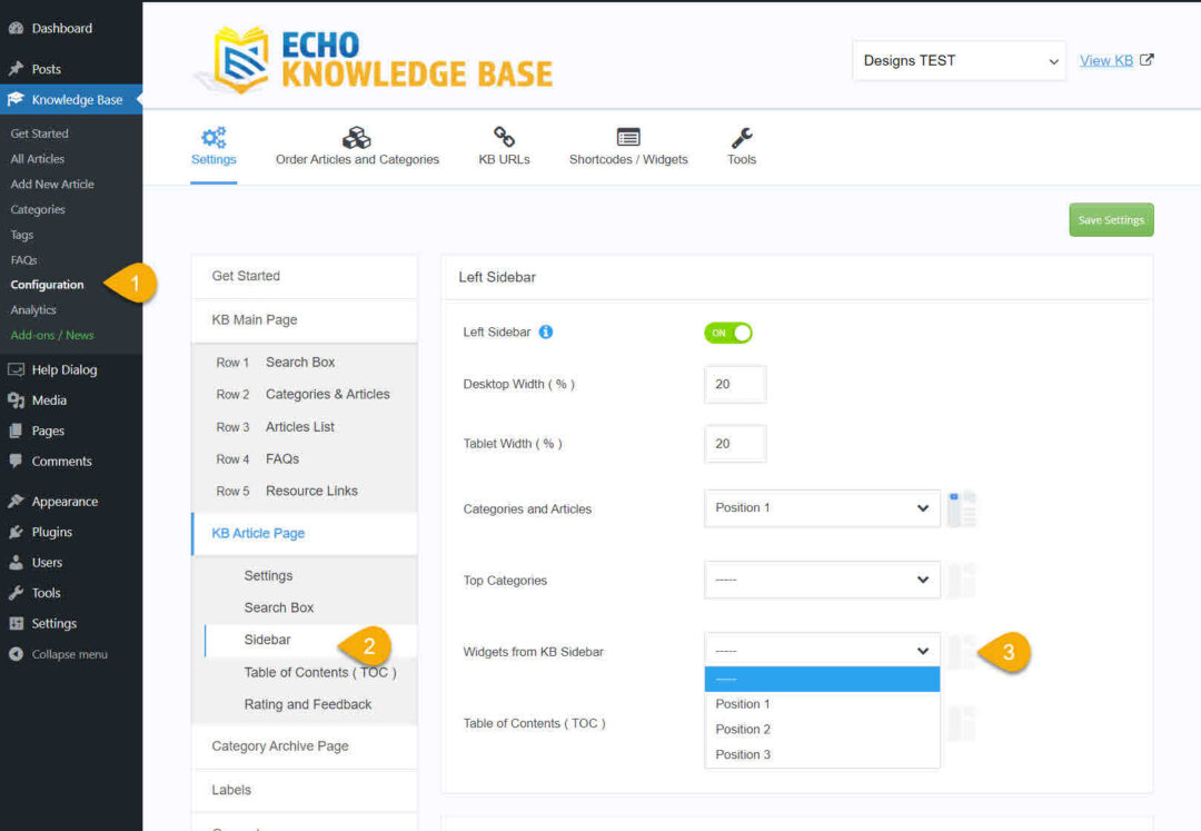 How to Add Widget - Echo Knowledge Base