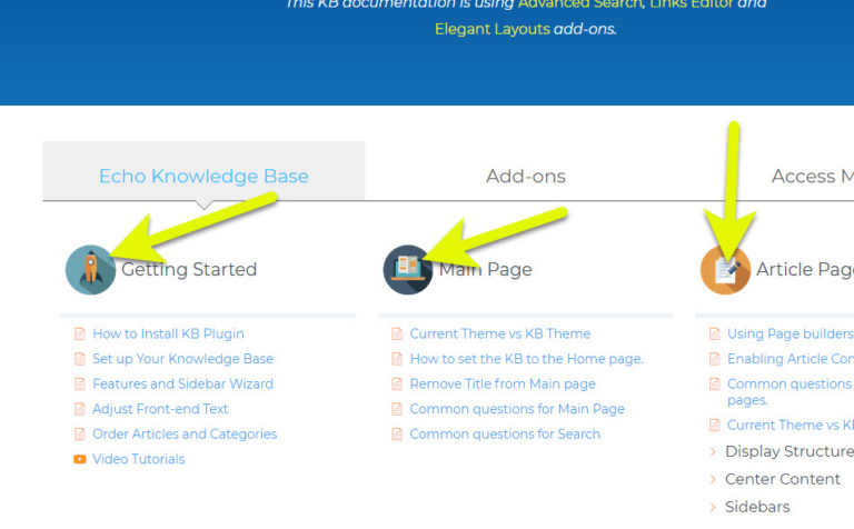 Set Image and Font Icons for Categories - Echo Knowledge Base
