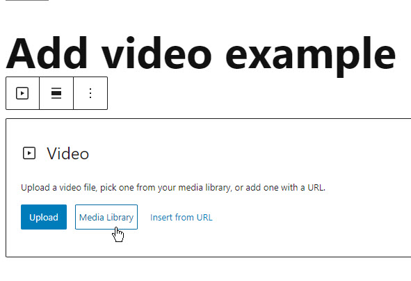 Uploading file using media library