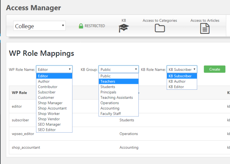 KB Custom Roles Role Mapping