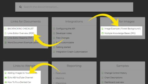 Links Editor - Echo Knowledge Base