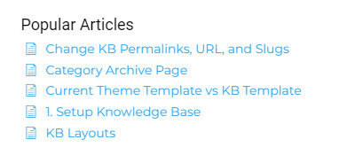 Widgets - Echo Knowledge Base